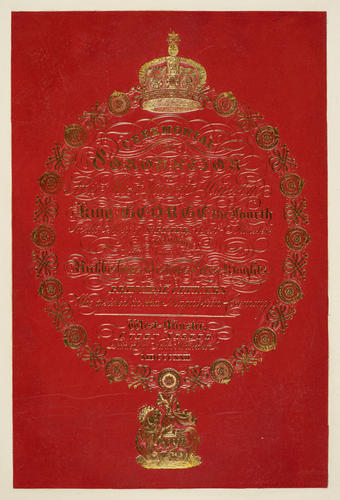 Presentation title page to the Ceremonial of the Coronation