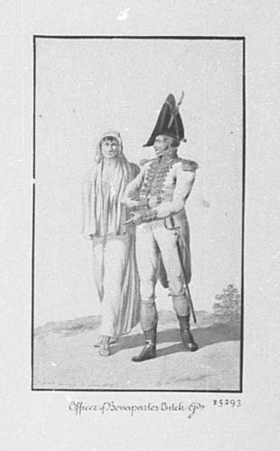 Netherlands Troops (Kingdom of Holland, under Louis Bonaparte). Officer of Guard Cuirassiers with woman, 1809 Netherlands Troops (Kingdom of Holland, under Louis Bonaparte). Officer of Guard Cuirassiers with woman, 1809