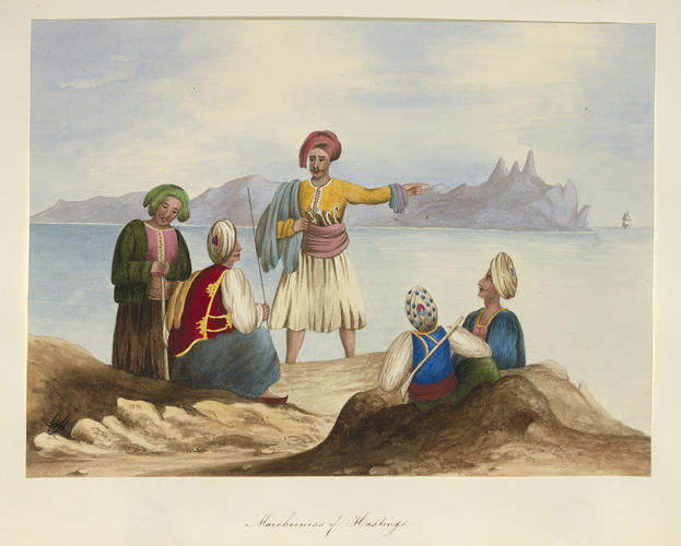 Turkish figures on a shore