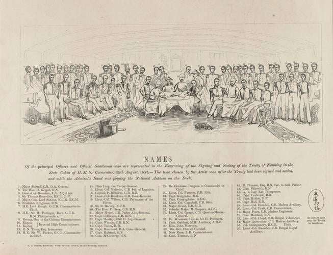 Signing of the Treaty of Nanking. 29 Aug 1842