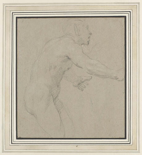 A male nude, turned to the right