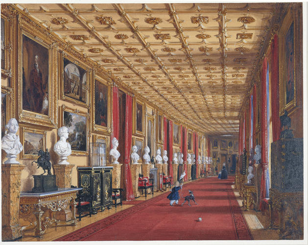 The east section of the Grand Corridor, Windsor Castle The east section of the Grand Corridor, Windsor Castle