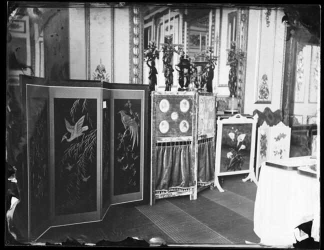 Glass plate negative of an interior Glass plate negative of an interior