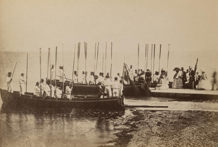 'Re-embarkation of the Emperor and Empress of the French'