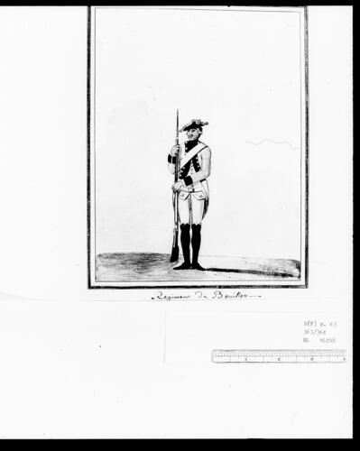 Private, (91st) Régiment de Bouillon. About 1767 Private, (91st) Régiment de Bouillon. About 1767