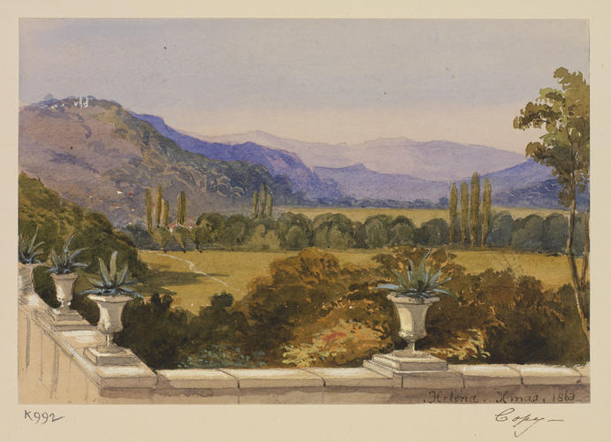 View of a landscape from a terrace