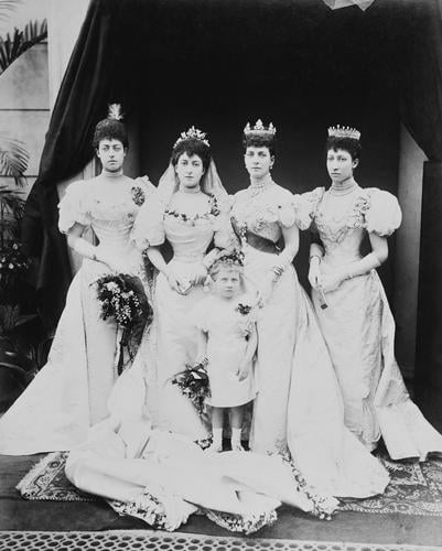 Group photograph taken at wedding of Princess Maud of Wales Group photograph taken at wedding of Princess Maud of Wales