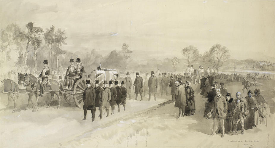 Funeral procession of the Duke of Clarence, from Sandringham Church to Wolferton Station, 20 January 1892