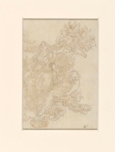 A design with allegorical figures of Faith, Fortitude and Truth A design with allegorical figures of Faith, Fortitude and Truth