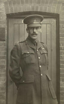 Master: Page 46 of Queen Mary's Album, vol. 17 (June 1913 - 2nd July 1916)
Item: Lieutenant Colonel EB Cook (d. 1914)