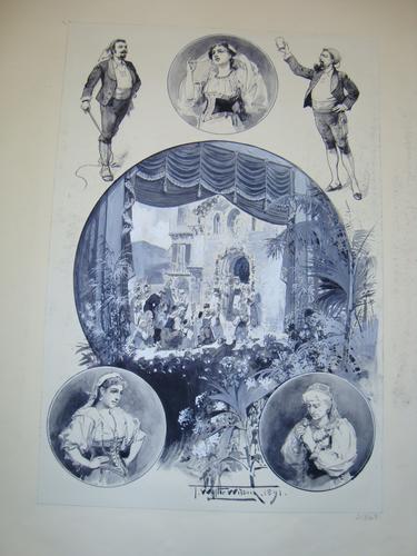Scenes from 'Cavalleria Rusticana' at Windsor Castle, 26 November 1891