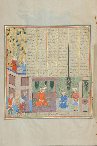 Master: Shahnamah شاهنامه‎ (The Book of Kings)
Item: The daughter of Mihrak speaks to Shapur