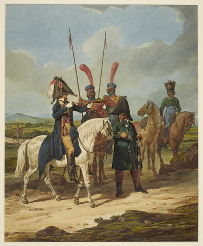 Spanish Army. General Officer of the Cavalry, with Guerrillas and Lancers, 1815