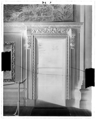 Glass plate negative of a doorway at Hampton Court Palace Glass plate negative of a doorway at Hampton Court Palace