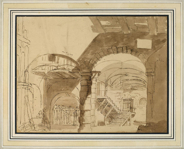 An arcaded court