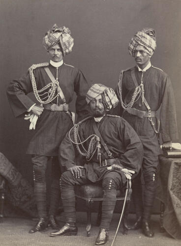 Pratap Singh The Maharajah of Jodhpur (1845-1922) and his suite