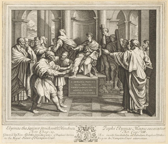 Master: Set of prints reproducing Raphael's Cartoons
Item: Elymas the sorcerer struck blind Master: Set of prints reproducing Raphael's Cartoons
Item: Elymas the sorcerer struck blind