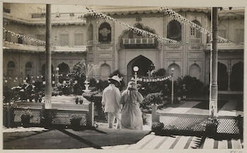 Prince Edward of Wales and the Begum of Bhopal in the Sadar Manzil Palace, Bhopal: Edward, Prince of Wales. Royal Tour of India, 1921-1922