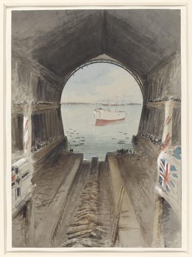 Launch of HMS Royal Arthur at Portsmouth, 26 February 1891 Launch of HMS Royal Arthur at Portsmouth, 26 February 1891