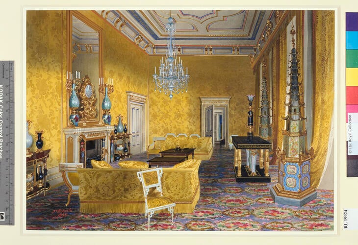 The Yellow Drawing Room at Buckingham Palace
