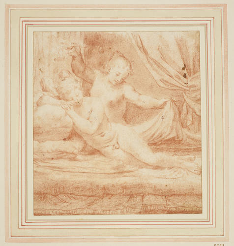 Psyche finds the sleeping Cupid Psyche finds the sleeping Cupid