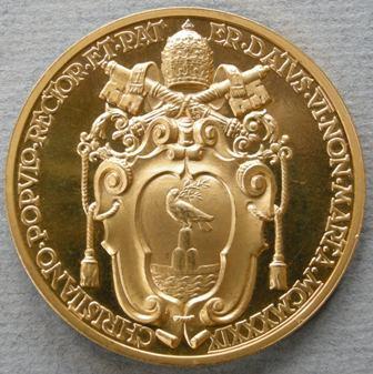 Vatican City. Annual medal of Pius XII, 1939 Vatican City. Annual medal of Pius XII, 1939