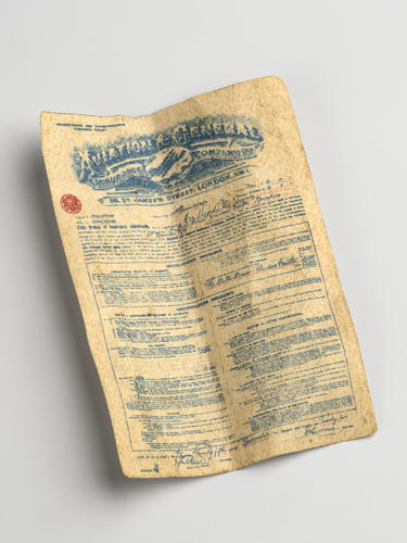 [Policy of insurance for Queen Mary's Dolls' House dated 20 December 1922]