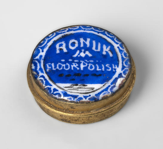 Tin of floor polish