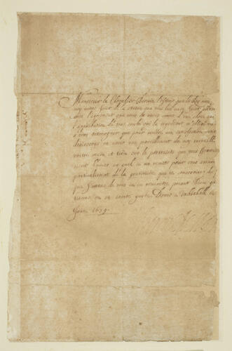 Letter from Henrietta Maria, Queen of Great Britain to Gian Lorenzo Bernini, dated 1639