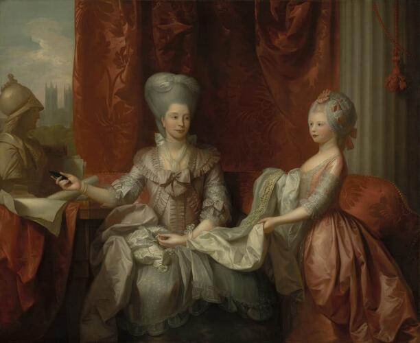 Queen Charlotte (1744-1818) with Charlotte, Princess Royal (1766-1828)