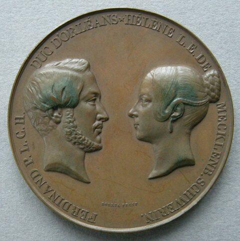 France. Medal commemorating the birth of the Count of Paris, 1838