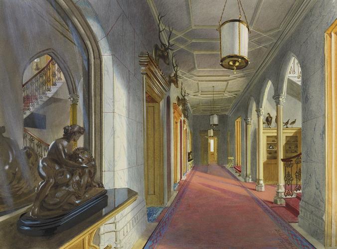Balmoral: the Lower Corridor and Staircase, seen from below