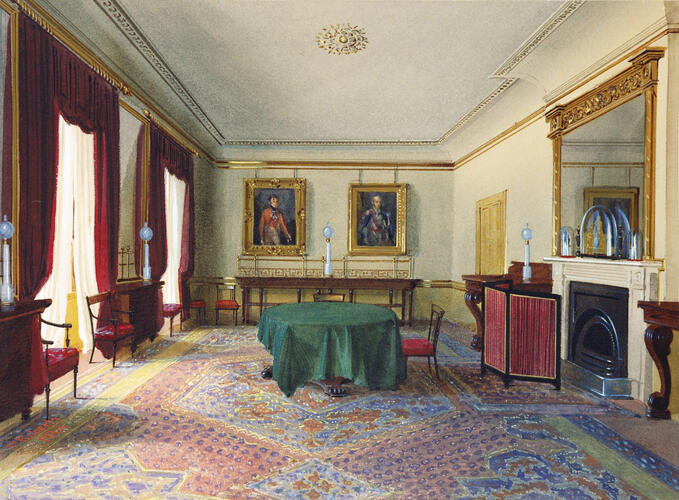 Views of Clarence House: the dining-room