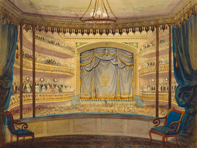 Coburg: interior of the theatre