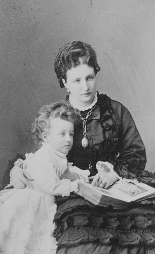 Princess Clotilde of Saxe Coburg and Gotha and her daughter, the Archduchess Maria Dorothea