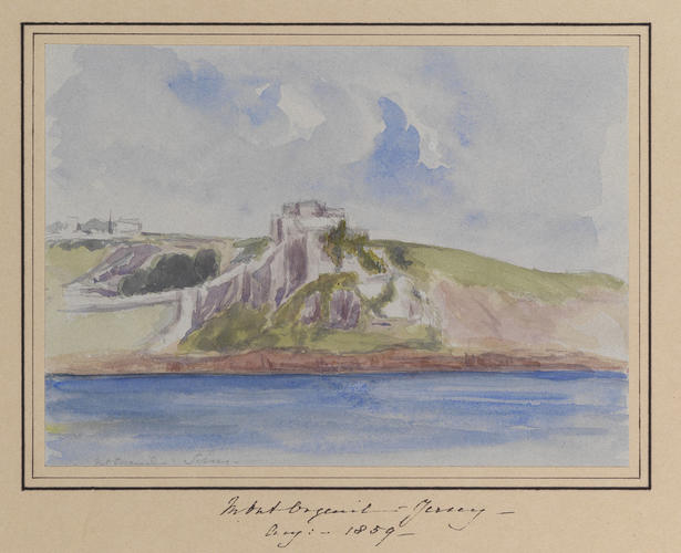 Master: Queen Victoria's Sketchbook 1855-1860
Item: Mont Orgueil - Jersey