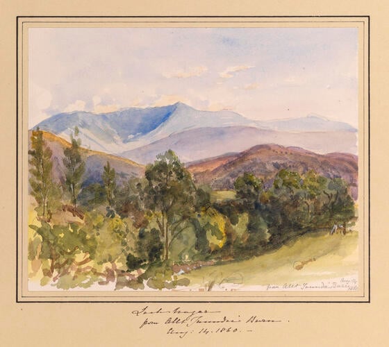 Master: Queen Victoria's Sketchbook 1855-1860
Item: Loch Nagar from Allt Taundie Burn