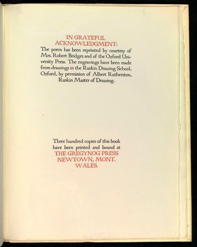 Eros & Psyche : a poem in XII measures / by Robert Bridges ; with wood-cuts from designs by Edward Burne-Jones