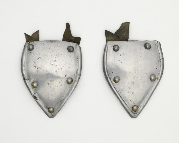 Master: Pair of cheek-pieces from an harquebusier's pot Master: Pair of cheek-pieces from an harquebusier's pot