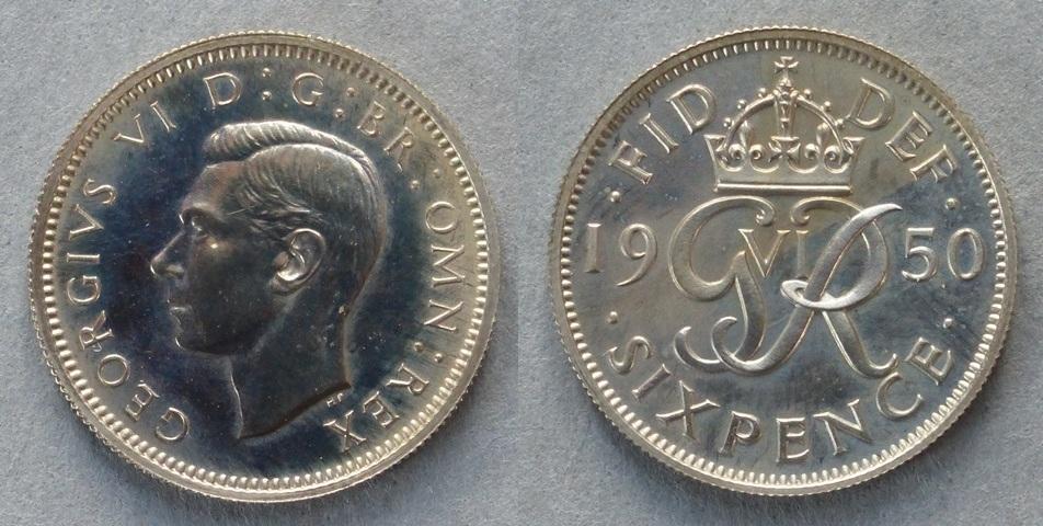 George VI Proof sixpence