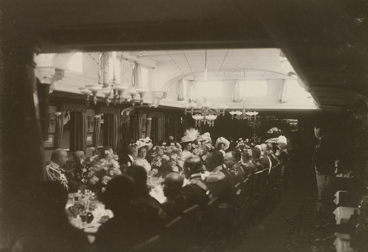 A dinner held on the Russian Imperial Yacht Standart during the Cowes Regatta, 1909 A dinner held on the Russian Imperial Yacht Standart during the Cowes Regatta, 1909