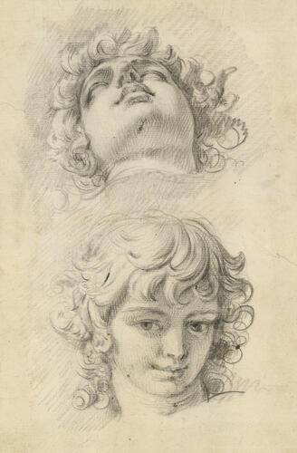 Two boys' heads Two boys' heads
