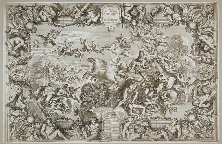 Verrio's Ceiling of His Majesty's With-Drawing Room in the Royal Palace of Windsor