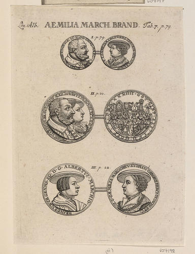 [Three medals of George, Margrave of Brandenburg-Ansbach and Emilie of Saxony]