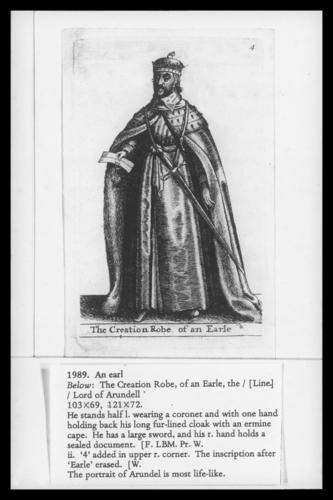 An Earl - The Creation Robe of an Earl : Lord Arundell An Earl - The Creation Robe of an Earl : Lord Arundell
