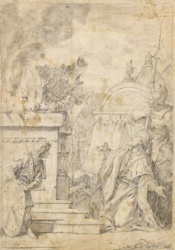 Solomon sacrificing to idols Solomon sacrificing to idols