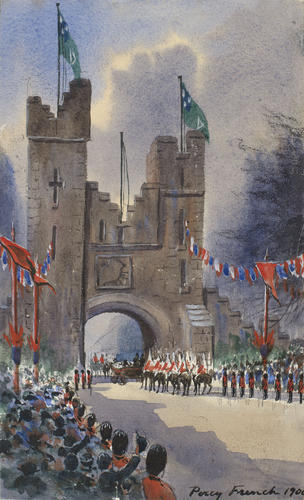 The Queen's Visit to Dublin: entry through the City Gate, April 1900 The Queen's Visit to Dublin: entry through the City Gate, April 1900
