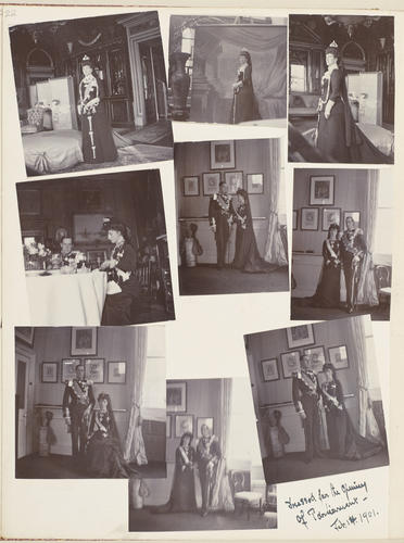 Page 22 of Princess Victoria's album: Queen Alexandra, Prince Carl and Princess Maud of Denmark, 1901