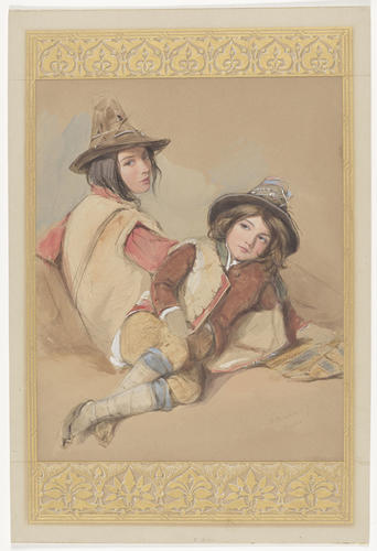 Two seated peasant boys