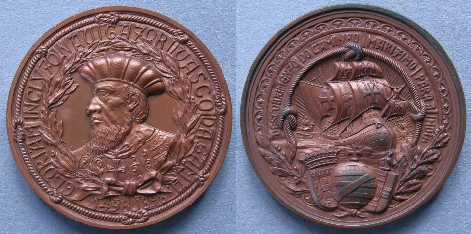 Portugal. Laudatory medal of Vasco Da Gama (1460-1524) navigator, and the 500th anniversary of the discovery of the passage to India